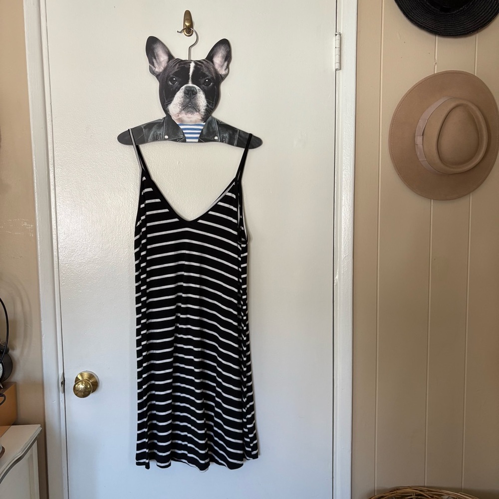 Staccato Black and White Striped dress